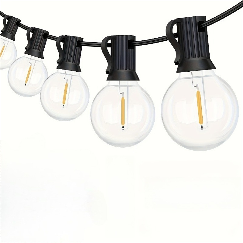 Outdoor Lighting For Fence - 64-футовая гирлянда G40 на солнечных батареях