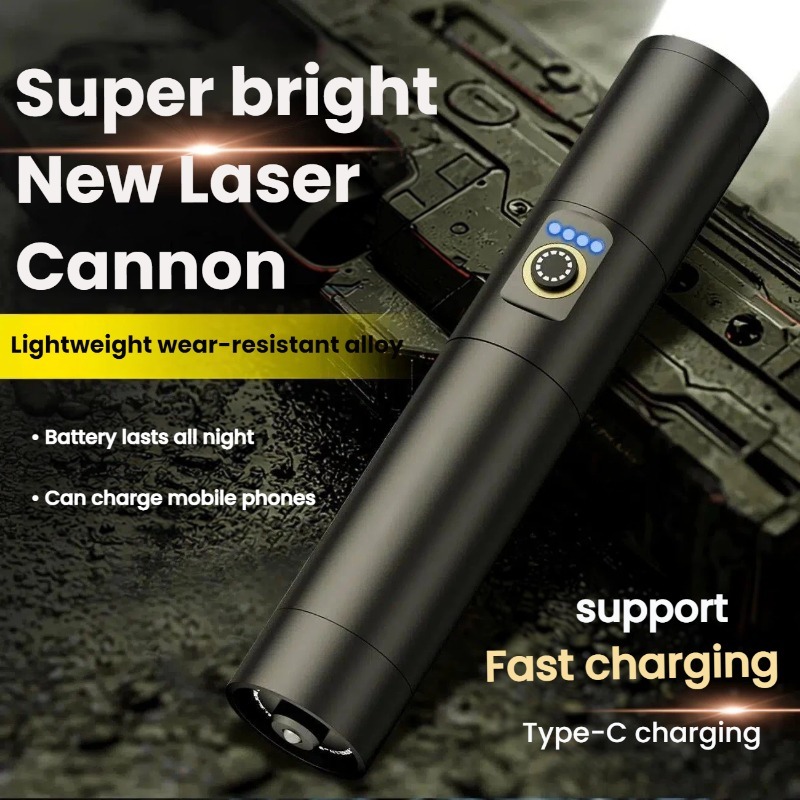 Outdoor Lighting Portable - Мощный светодиодный фонарик с зарядкой Type-C,