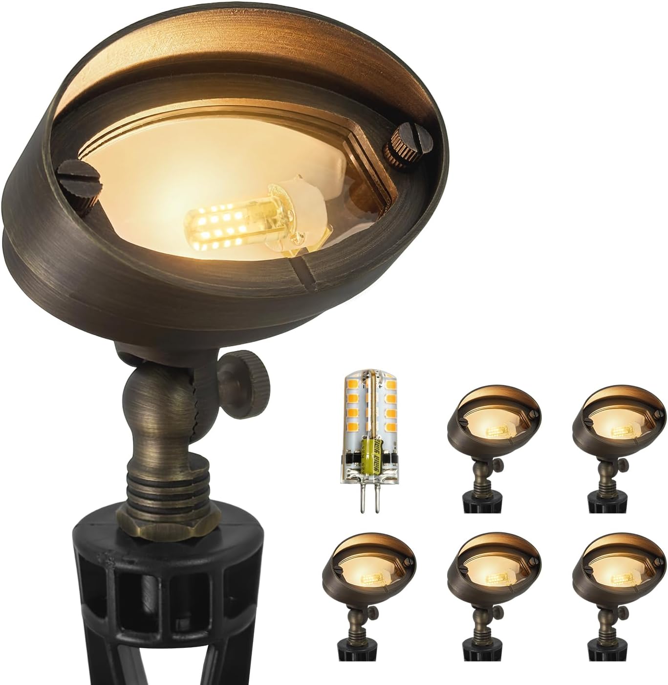 Outdoor Lighting Brass - Набор из 6 уличных ландшафтных светодиодных