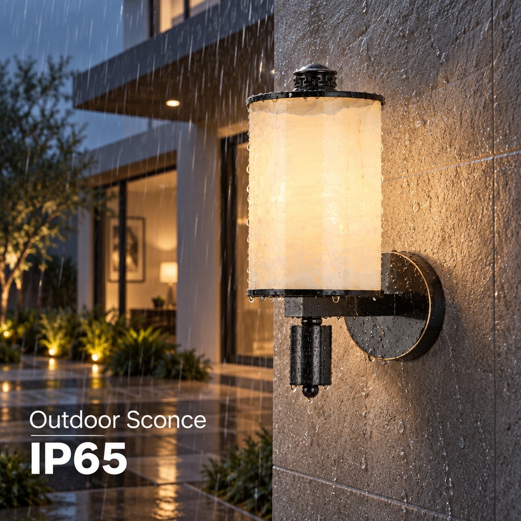 Outdoor Lighting Brass - Влагозащищенный наружный настенный светильник IP65 из