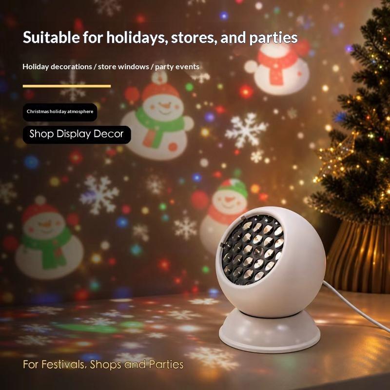 Xmas Outdoor Lighting Decorations - 360 ° Вращающийся светодиодный проектор в