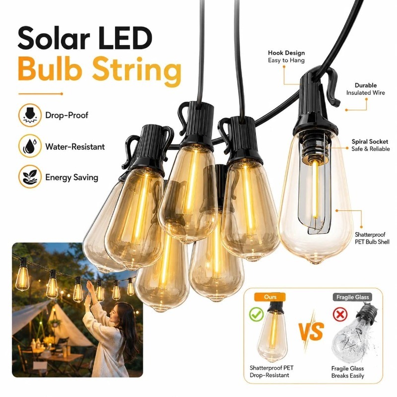 Outdoor Lighting Event - Уличные солнечные светодиодные гирлянды в виде