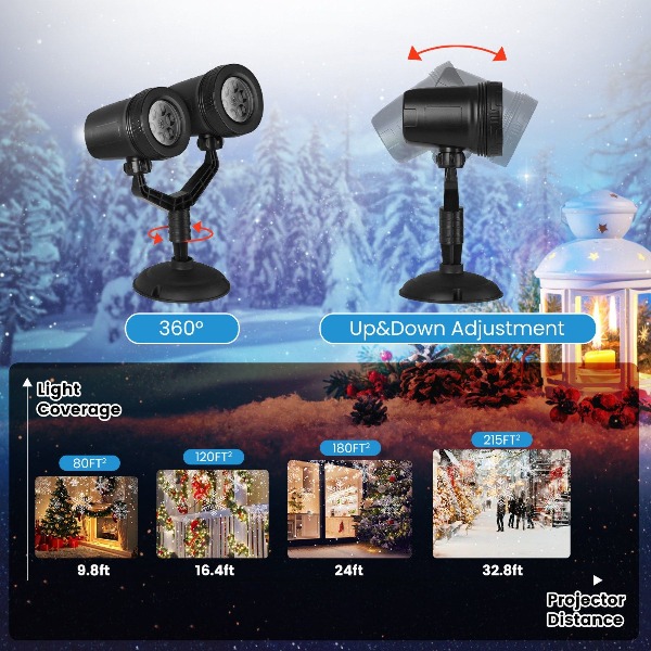 Рождественский проектор-снежин – обзор и цена Xmas Outdoor Lighting Decorations