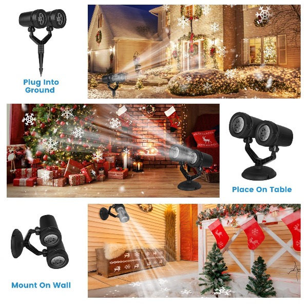 Рождественский проектор-снежин – обзор и цена Xmas Outdoor Lighting Decorations