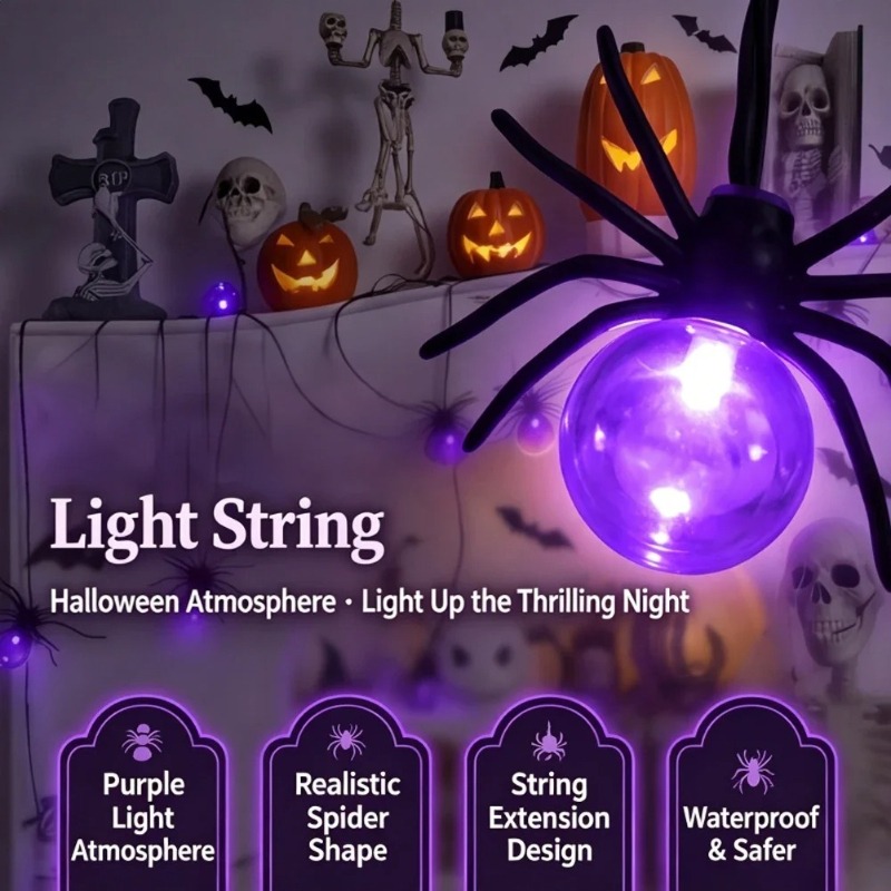 Светодиодные гирлянды-пауки на – обзор и цена Outdoor Lighting Decoration