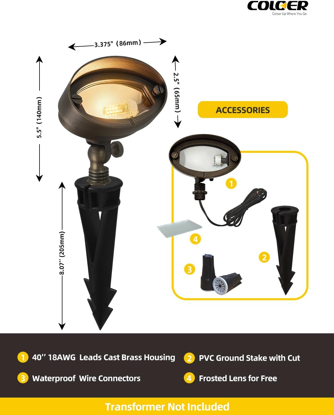 Набор из 6 уличных ландшафтных – обзор и цена Outdoor Lighting Brass