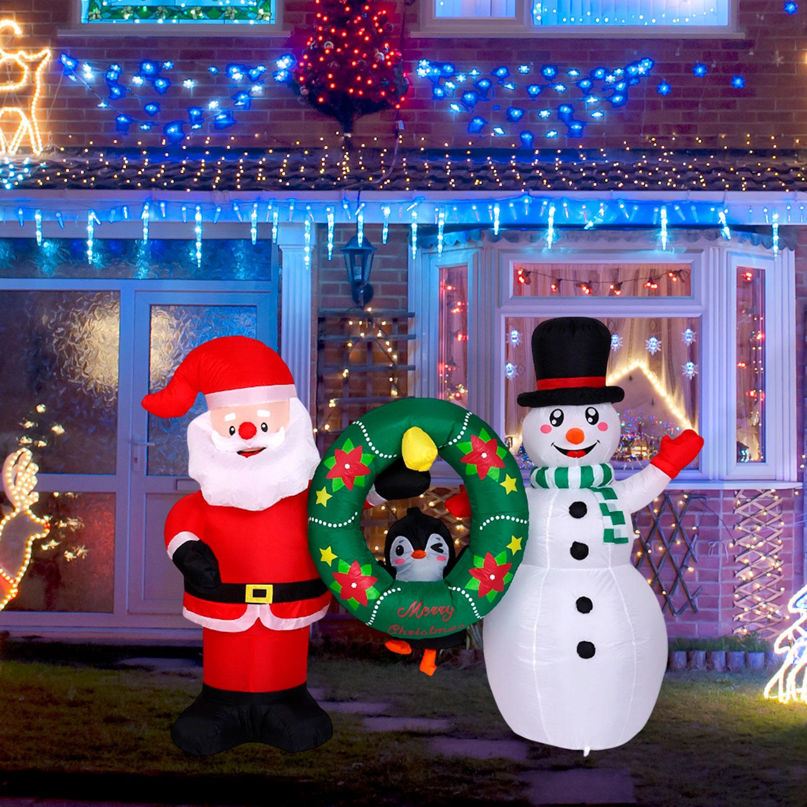 Рождественские надувные украше – обзор и цена Xmas Outdoor Lighting Decorations