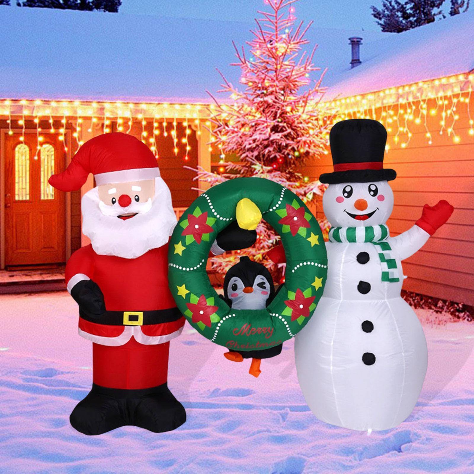 Рождественские надувные украше – обзор и цена Xmas Outdoor Lighting Decorations