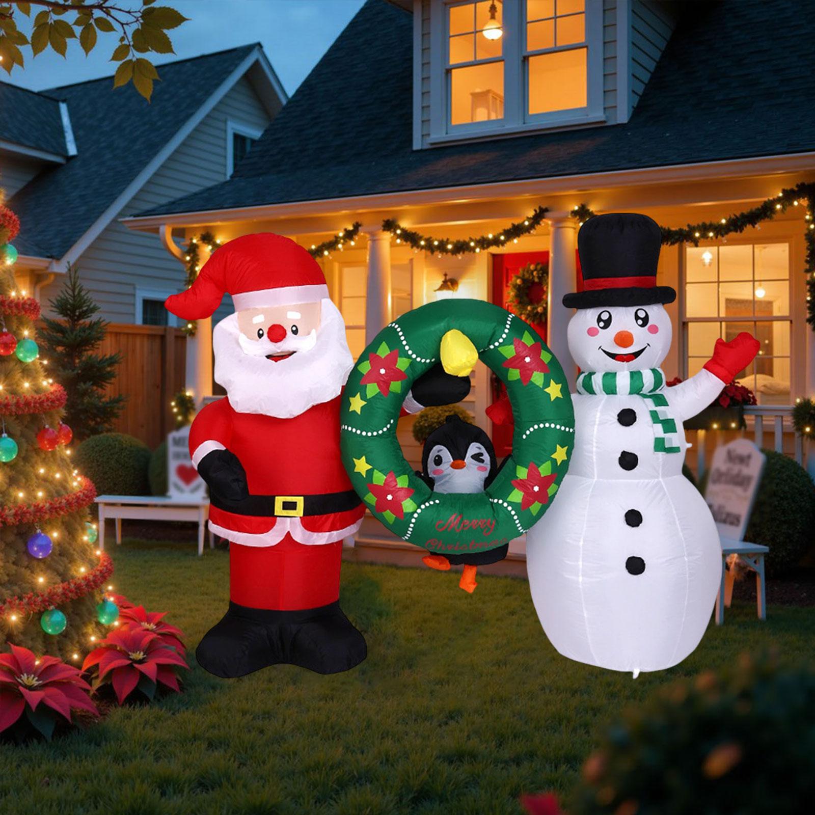 Рождественские надувные украше – обзор и цена Xmas Outdoor Lighting Decorations