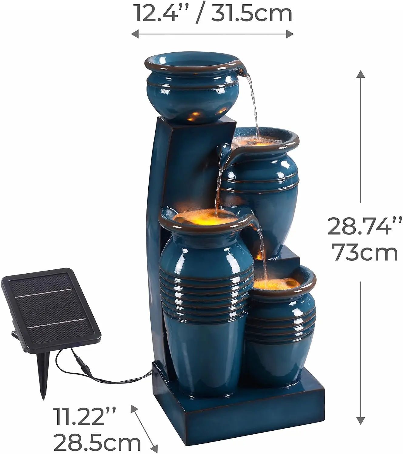 Солнечный фонтан-каскад с 4-яр – обзор и цена Outdoor Lighting Permanent