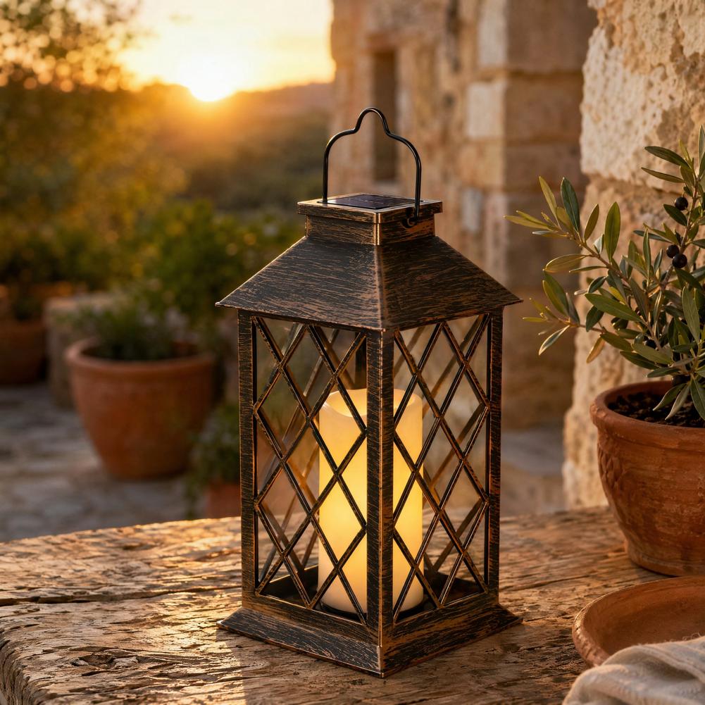 Ретро-фонарь на солнечных бата – обзор и цена Outdoor Lighting Decoration
