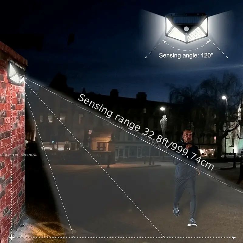 100-светодиодный уличный солне – обзор и цена Outdoor Lighting For Fence